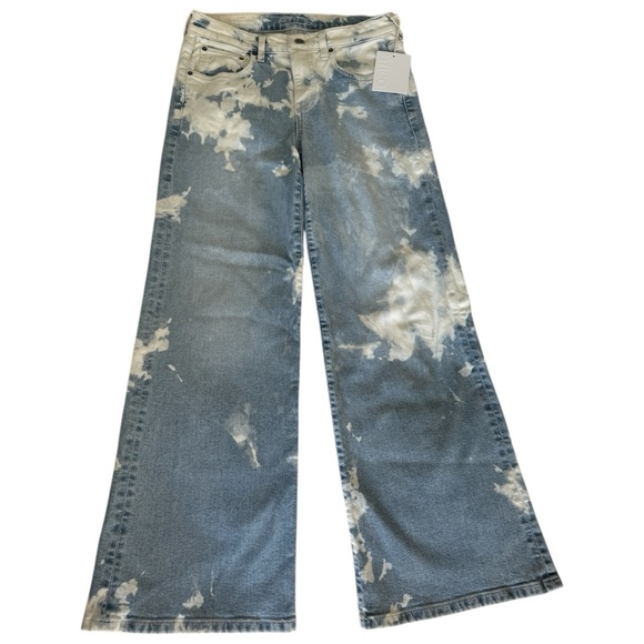 Etica Denim - Etica Romi Mid Rise Wide Leg Jeans Cloud Drift Size 27 NWT Sustainable Denim